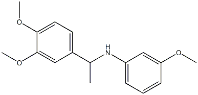 N-[1-(3,4-dimethoxyphenyl)ethyl]-3-methoxyaniline Struktur