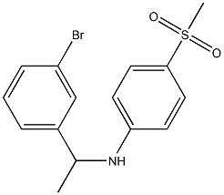 N-[1-(3-bromophenyl)ethyl]-4-methanesulfonylaniline Struktur