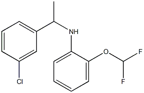 N-[1-(3-chlorophenyl)ethyl]-2-(difluoromethoxy)aniline Struktur