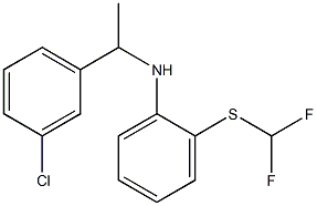 N-[1-(3-chlorophenyl)ethyl]-2-[(difluoromethyl)sulfanyl]aniline Struktur