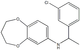 N-[1-(3-chlorophenyl)ethyl]-3,4-dihydro-2H-1,5-benzodioxepin-7-amine Struktur