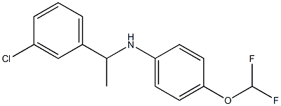 N-[1-(3-chlorophenyl)ethyl]-4-(difluoromethoxy)aniline Struktur