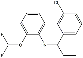 N-[1-(3-chlorophenyl)propyl]-2-(difluoromethoxy)aniline Struktur