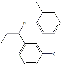 N-[1-(3-chlorophenyl)propyl]-2-fluoro-4-methylaniline Struktur