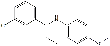 N-[1-(3-chlorophenyl)propyl]-4-methoxyaniline Struktur