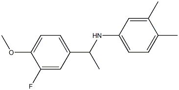 N-[1-(3-fluoro-4-methoxyphenyl)ethyl]-3,4-dimethylaniline Struktur