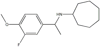 N-[1-(3-fluoro-4-methoxyphenyl)ethyl]cycloheptanamine Struktur