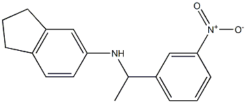 N-[1-(3-nitrophenyl)ethyl]-2,3-dihydro-1H-inden-5-amine Struktur