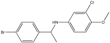 N-[1-(4-bromophenyl)ethyl]-3-chloro-4-methoxyaniline Struktur