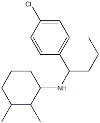 N-[1-(4-chlorophenyl)butyl]-2,3-dimethylcyclohexan-1-amine Struktur