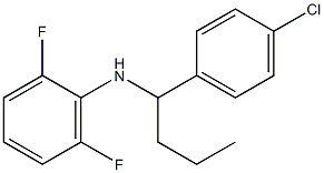 N-[1-(4-chlorophenyl)butyl]-2,6-difluoroaniline Struktur