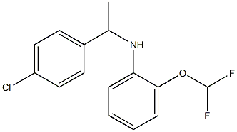 N-[1-(4-chlorophenyl)ethyl]-2-(difluoromethoxy)aniline Struktur