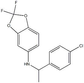 N-[1-(4-chlorophenyl)ethyl]-2,2-difluoro-2H-1,3-benzodioxol-5-amine Struktur