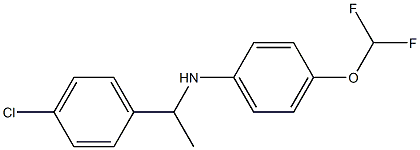 N-[1-(4-chlorophenyl)ethyl]-4-(difluoromethoxy)aniline Struktur