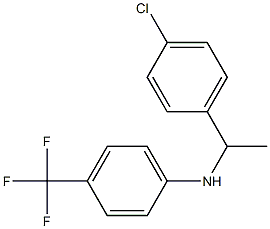 N-[1-(4-chlorophenyl)ethyl]-4-(trifluoromethyl)aniline Struktur