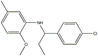 N-[1-(4-chlorophenyl)propyl]-2-methoxy-5-methylaniline Struktur