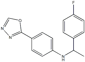 N-[1-(4-fluorophenyl)ethyl]-4-(1,3,4-oxadiazol-2-yl)aniline Struktur