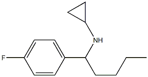 N-[1-(4-fluorophenyl)pentyl]cyclopropanamine Struktur