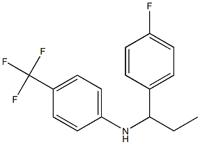 N-[1-(4-fluorophenyl)propyl]-4-(trifluoromethyl)aniline Struktur