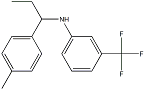 N-[1-(4-methylphenyl)propyl]-3-(trifluoromethyl)aniline Struktur