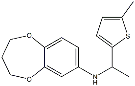 N-[1-(5-methylthiophen-2-yl)ethyl]-3,4-dihydro-2H-1,5-benzodioxepin-7-amine Struktur