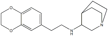 N-[2-(2,3-dihydro-1,4-benzodioxin-6-yl)ethyl]-1-azabicyclo[2.2.2]octan-3-amine Struktur