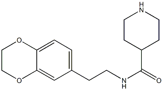 N-[2-(2,3-dihydro-1,4-benzodioxin-6-yl)ethyl]piperidine-4-carboxamide Struktur