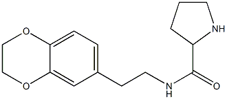 N-[2-(2,3-dihydro-1,4-benzodioxin-6-yl)ethyl]pyrrolidine-2-carboxamide Struktur