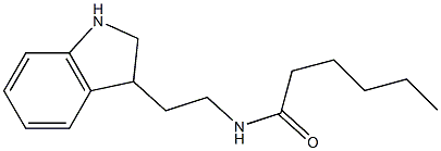 N-[2-(2,3-dihydro-1H-indol-3-yl)ethyl]hexanamide Struktur