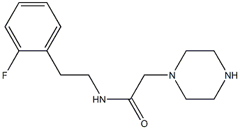 N-[2-(2-fluorophenyl)ethyl]-2-(piperazin-1-yl)acetamide Struktur