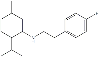 N-[2-(4-fluorophenyl)ethyl]-5-methyl-2-(propan-2-yl)cyclohexan-1-amine Struktur