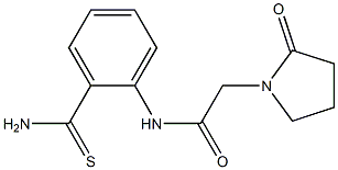 N-[2-(aminocarbonothioyl)phenyl]-2-(2-oxopyrrolidin-1-yl)acetamide Struktur