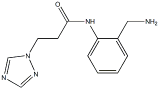 N-[2-(aminomethyl)phenyl]-3-(1H-1,2,4-triazol-1-yl)propanamide Struktur