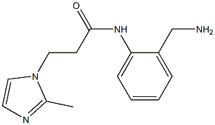 N-[2-(aminomethyl)phenyl]-3-(2-methyl-1H-imidazol-1-yl)propanamide Struktur