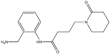 N-[2-(aminomethyl)phenyl]-4-(2-oxopiperidin-1-yl)butanamide Struktur