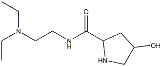 N-[2-(diethylamino)ethyl]-4-hydroxypyrrolidine-2-carboxamide Struktur