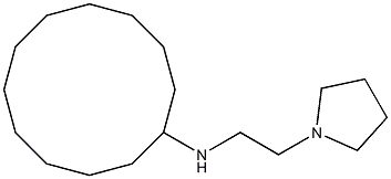 N-[2-(pyrrolidin-1-yl)ethyl]cyclododecanamine Struktur