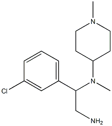 N-[2-amino-1-(3-chlorophenyl)ethyl]-N-methyl-N-(1-methylpiperidin-4-yl)amine Struktur