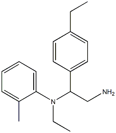 N-[2-amino-1-(4-ethylphenyl)ethyl]-N-ethyl-2-methylaniline Struktur