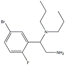 N-[2-amino-1-(5-bromo-2-fluorophenyl)ethyl]-N,N-dipropylamine Struktur