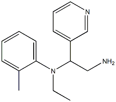 N-[2-amino-1-(pyridin-3-yl)ethyl]-N-ethyl-2-methylaniline Struktur