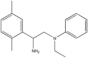 N-[2-amino-2-(2,5-dimethylphenyl)ethyl]-N-ethylaniline Struktur