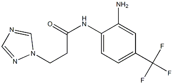 N-[2-amino-4-(trifluoromethyl)phenyl]-3-(1H-1,2,4-triazol-1-yl)propanamide Struktur