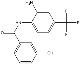 N-[2-amino-4-(trifluoromethyl)phenyl]-3-hydroxybenzamide Struktur