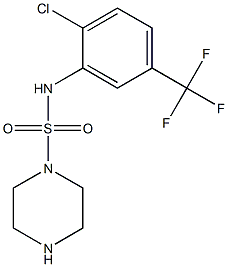 N-[2-chloro-5-(trifluoromethyl)phenyl]piperazine-1-sulfonamide Struktur