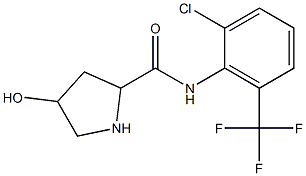 N-[2-chloro-6-(trifluoromethyl)phenyl]-4-hydroxypyrrolidine-2-carboxamide Struktur