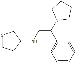 N-[2-phenyl-2-(pyrrolidin-1-yl)ethyl]thiolan-3-amine Struktur