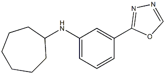 N-[3-(1,3,4-oxadiazol-2-yl)phenyl]cycloheptanamine Struktur