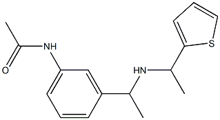 N-[3-(1-{[1-(thiophen-2-yl)ethyl]amino}ethyl)phenyl]acetamide Struktur