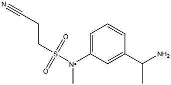 N-[3-(1-aminoethyl)phenyl]-2-cyano-N-methylethane-1-sulfonamido Struktur